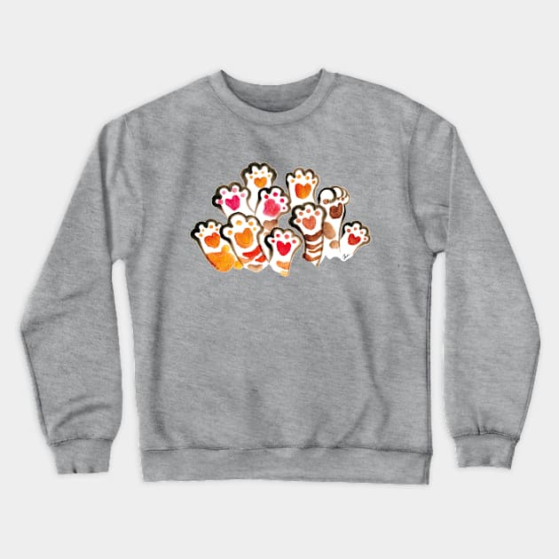 Lovely cat paws pattern Crewneck Sweatshirt by juliewu